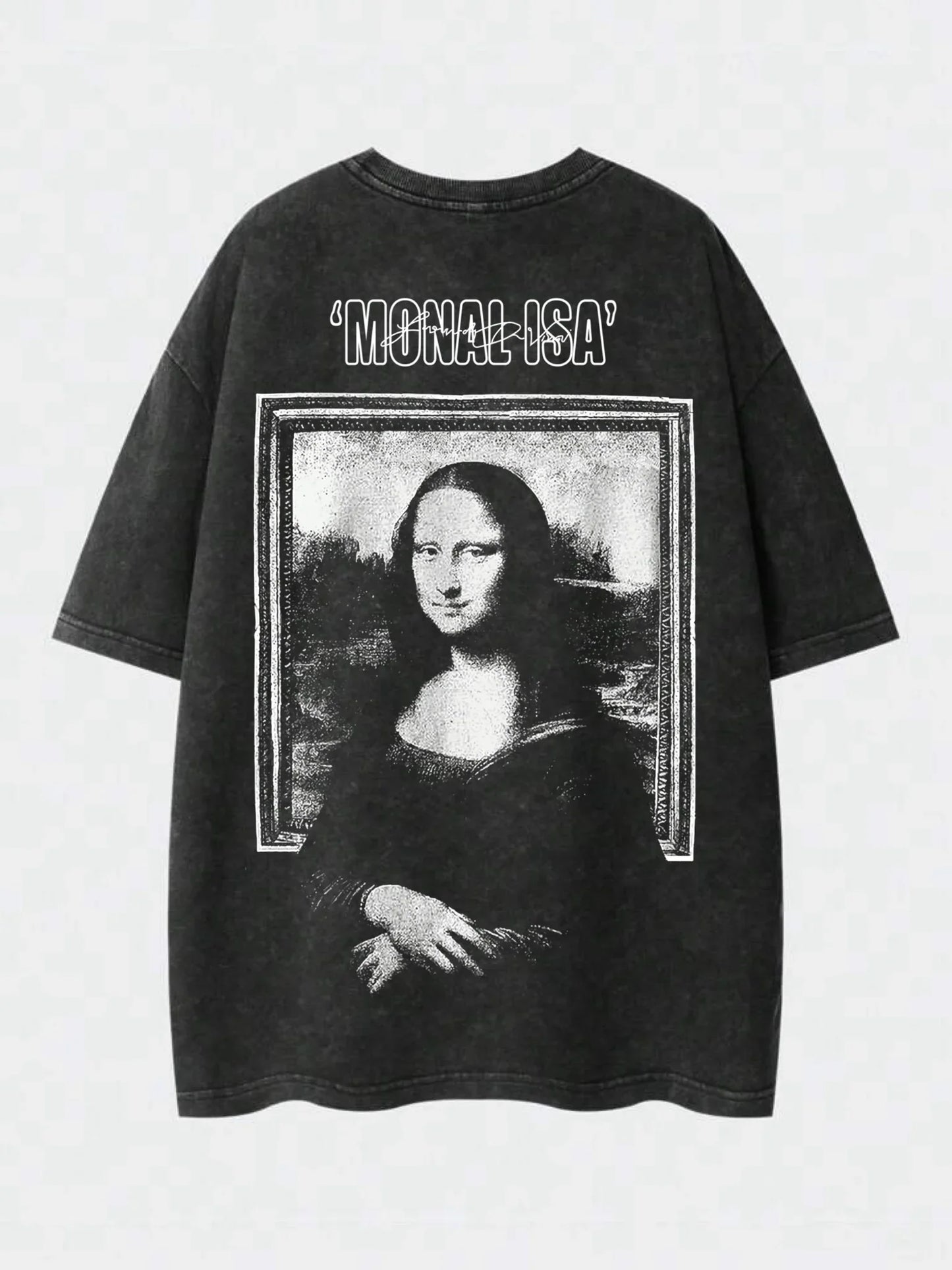 Monalisa Washed T-Shirt - Hippies Town