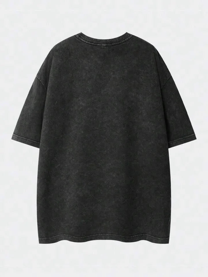 Premium Oversized Washed T-Shirt (Gray)