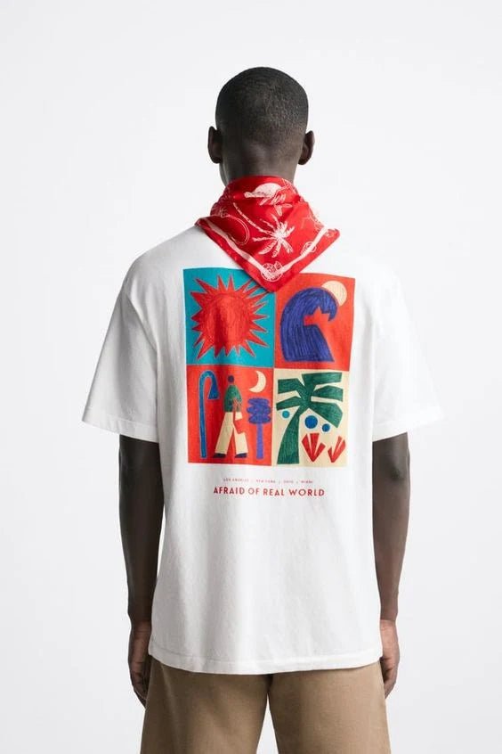Real world (White) - Hippies TownT-shirtHippies Town