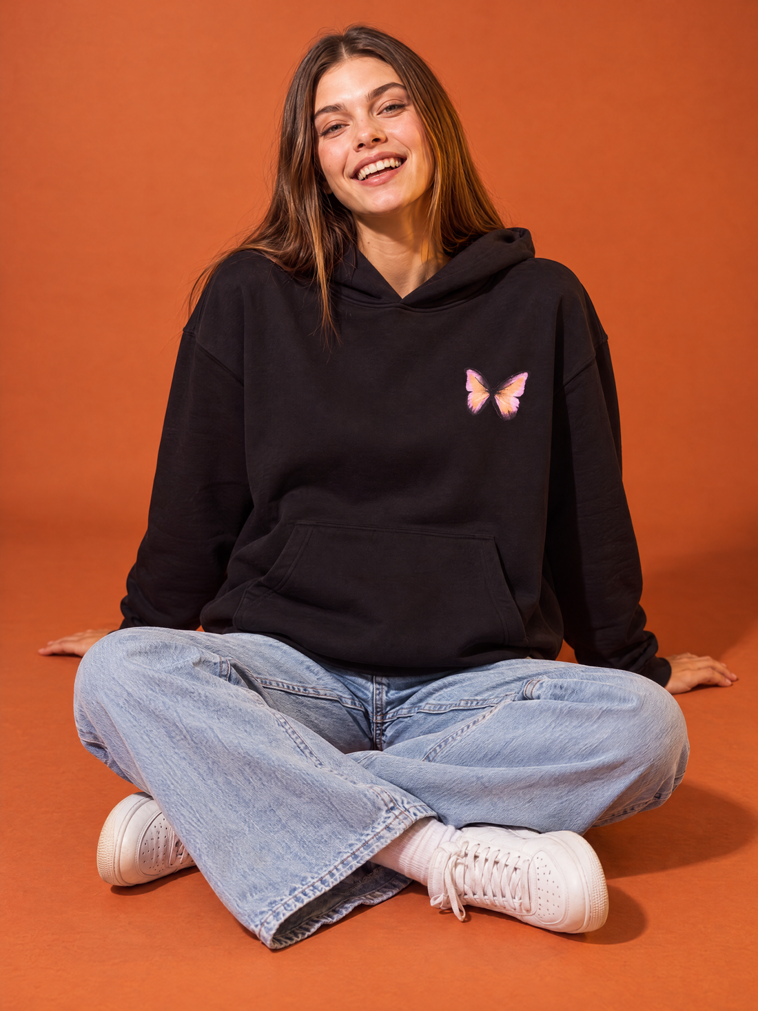 Vibrant Butterfly Hoodie - Hippies TownHoodieHippies Town