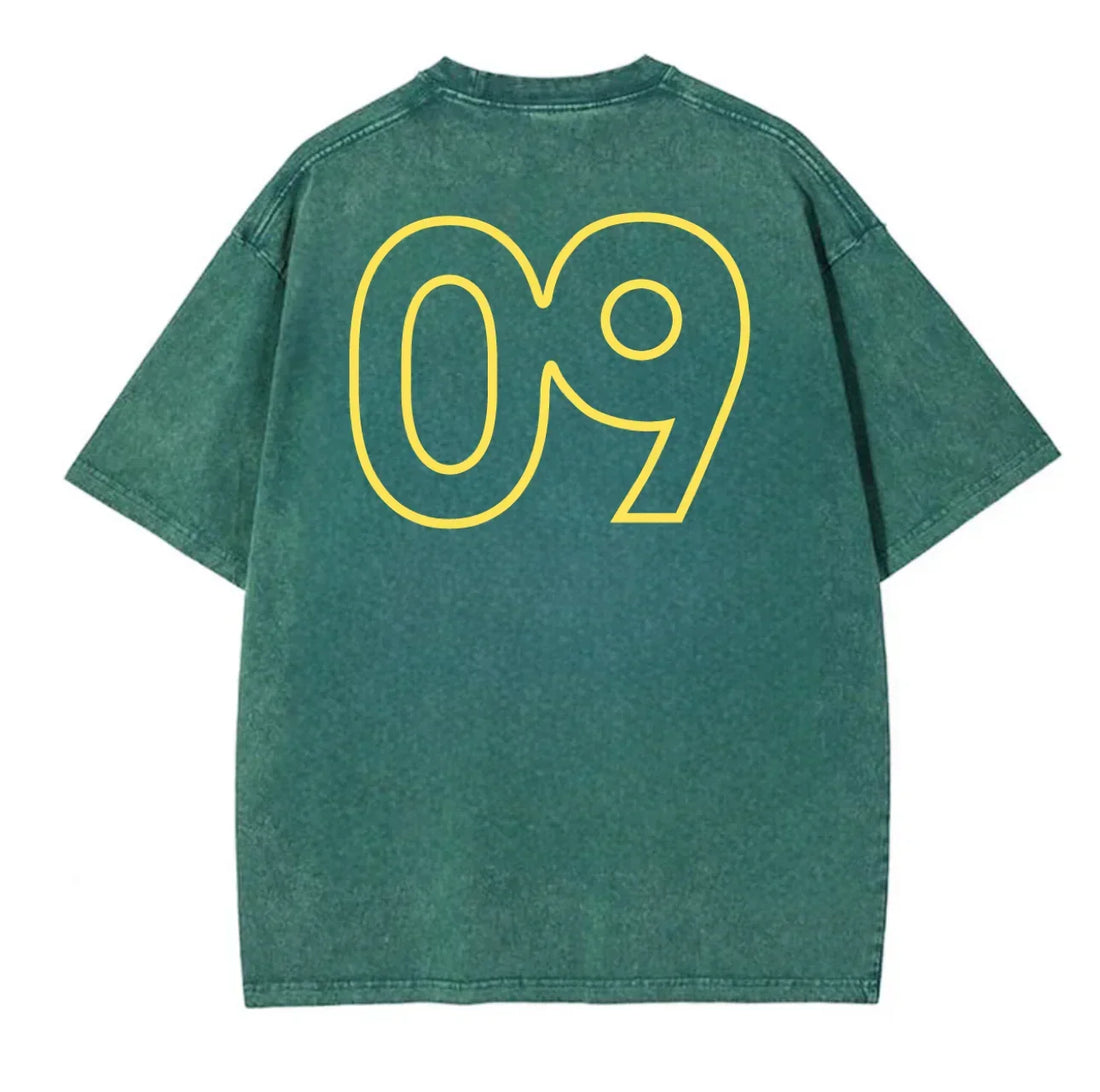 O9 V2 Washed T-Shirt - Hippies Town