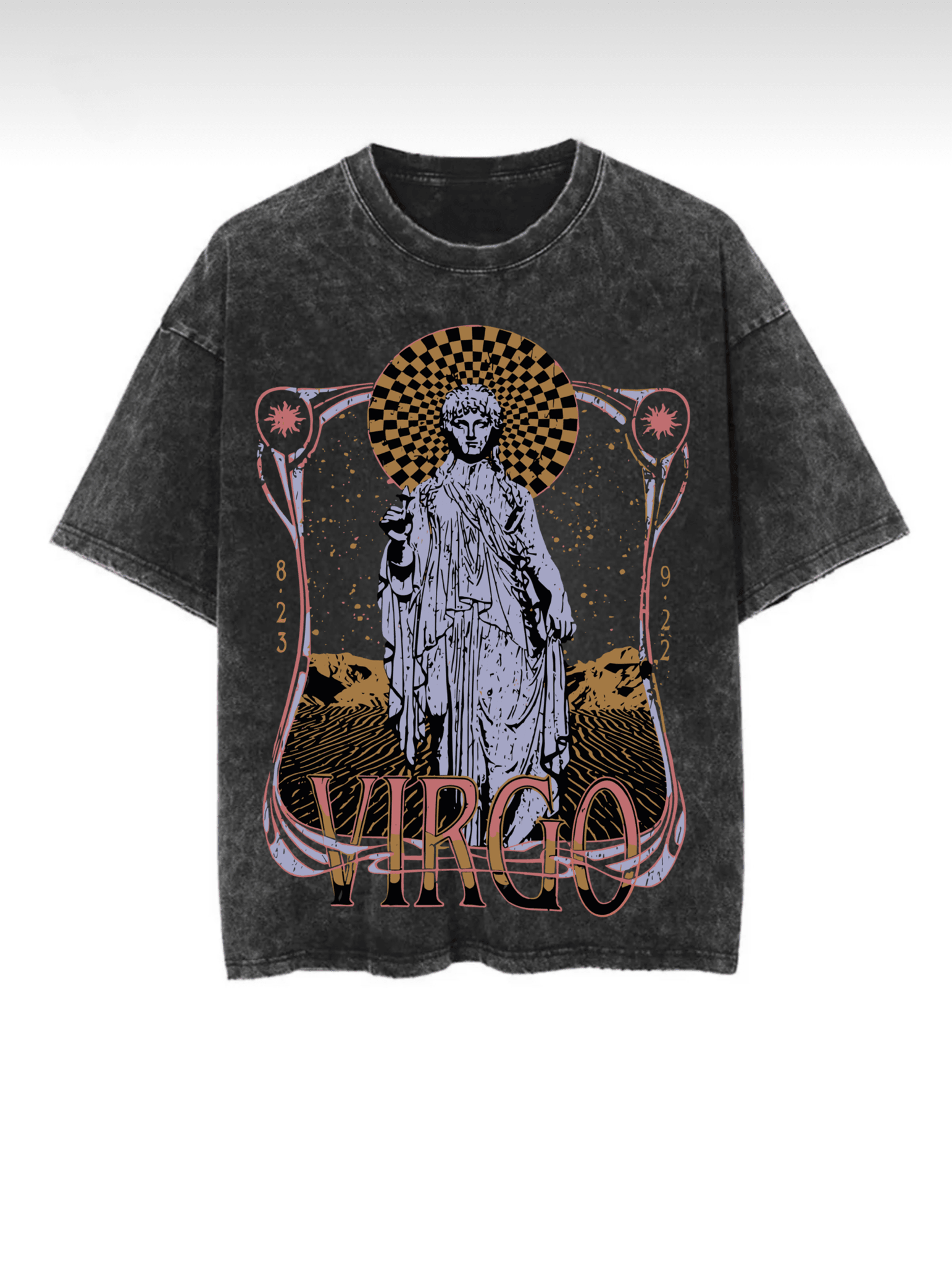 Washed Zodiac T-Shirts - Hippies Town