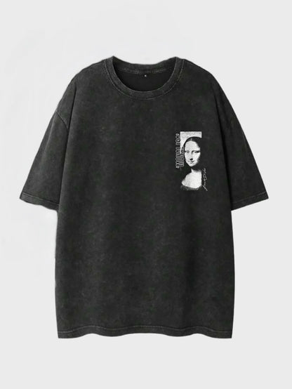 Monalisa Washed T-Shirt - Hippies Town