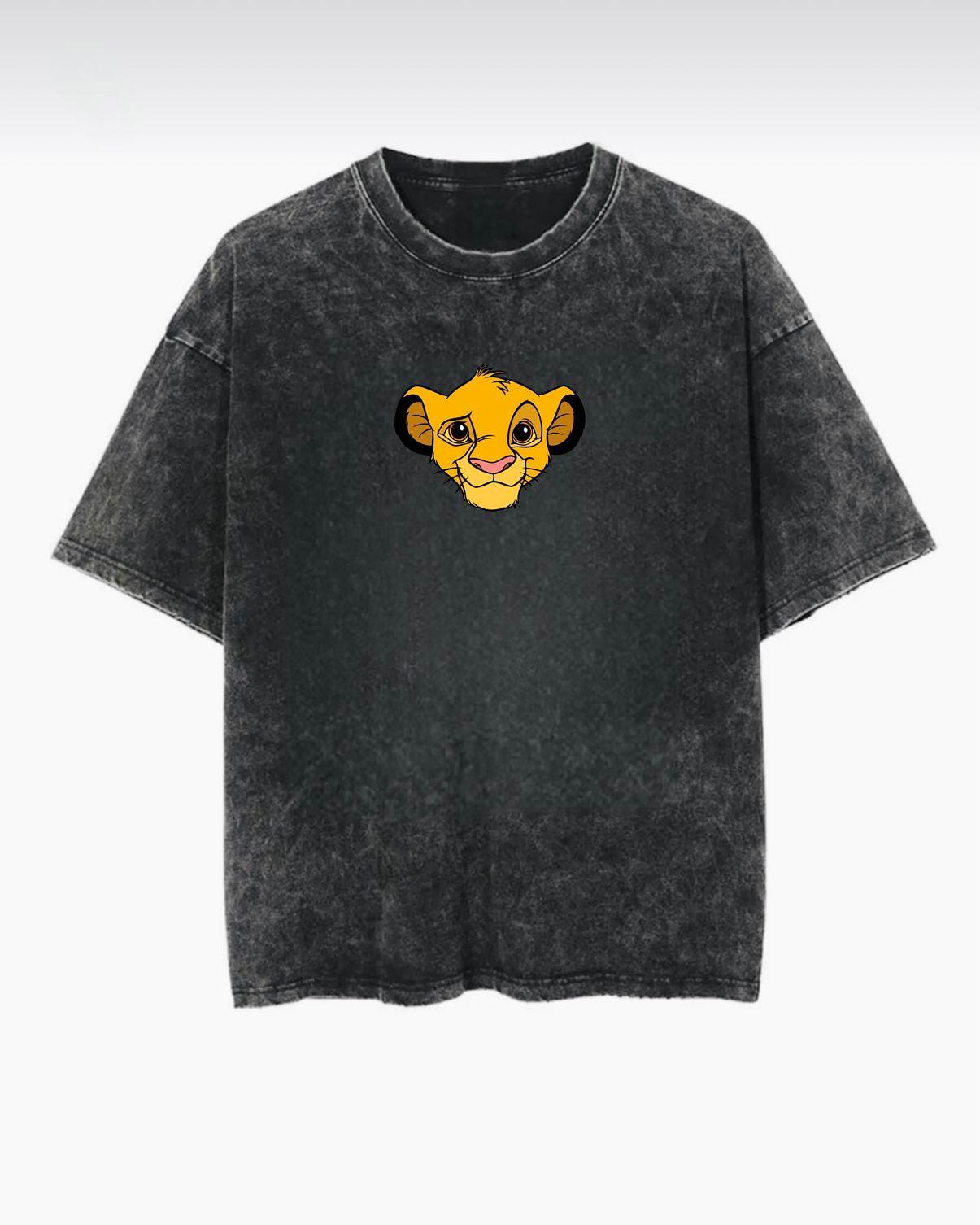 Simba Washed T-Shirt - Hippies Town