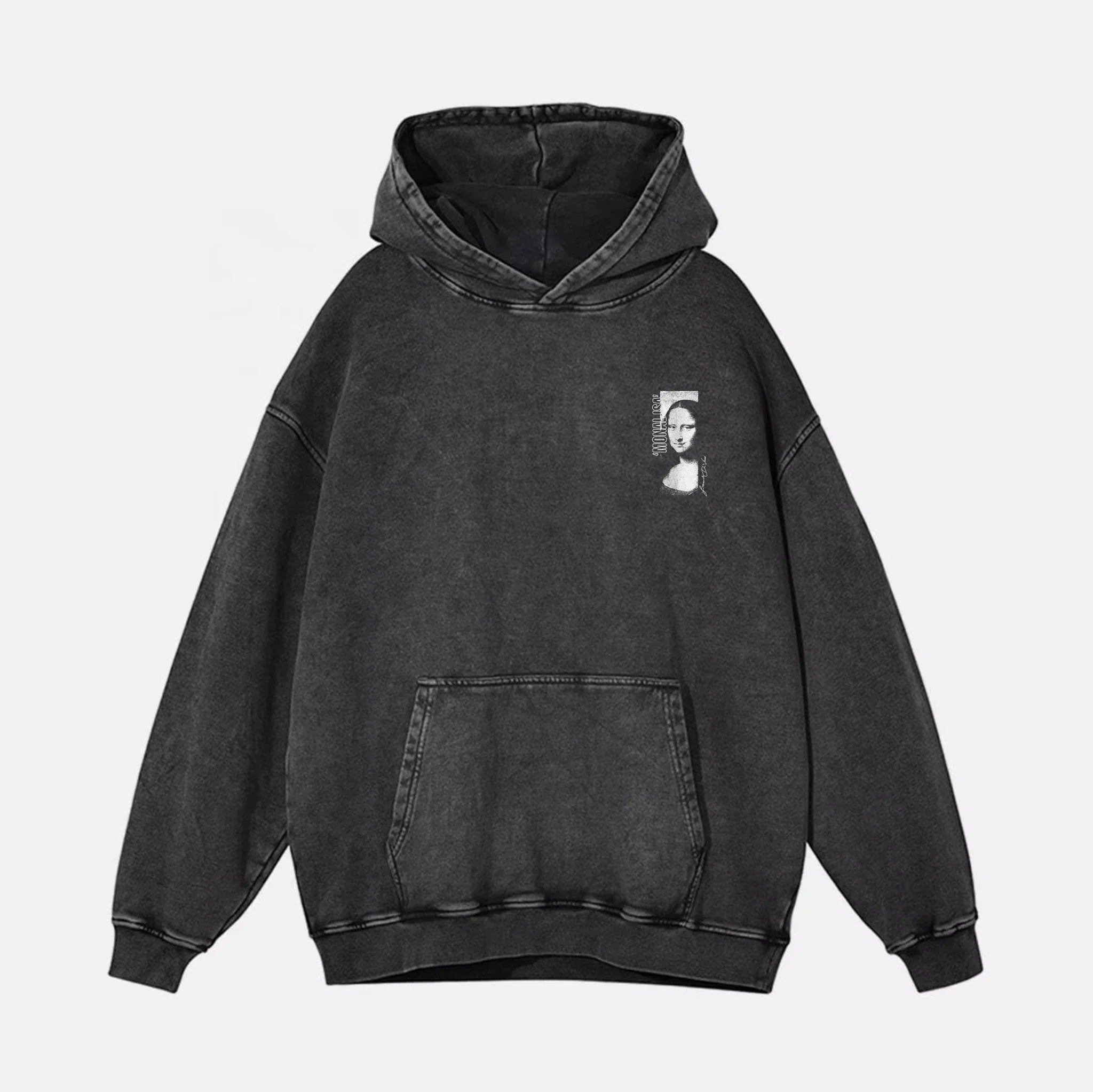 Monalisa Acid Washed Hoodie - Hippies TownHoodieHippies Town