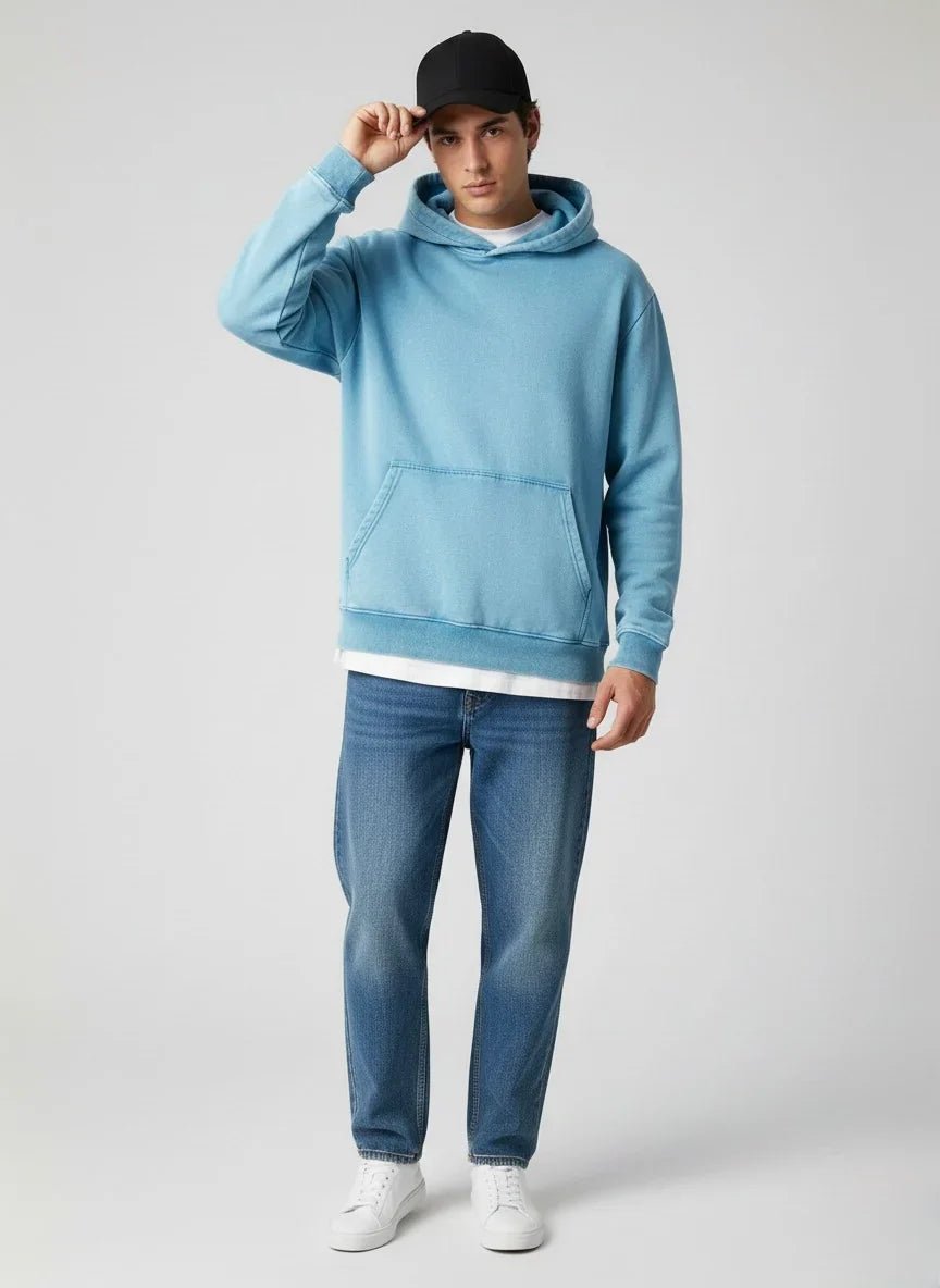 Washed baby blue Unisex Hoodie - Hippies TownHoodieHippies Town