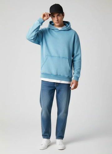 Washed baby blue Unisex Hoodie - Hippies TownHoodieHippies Town