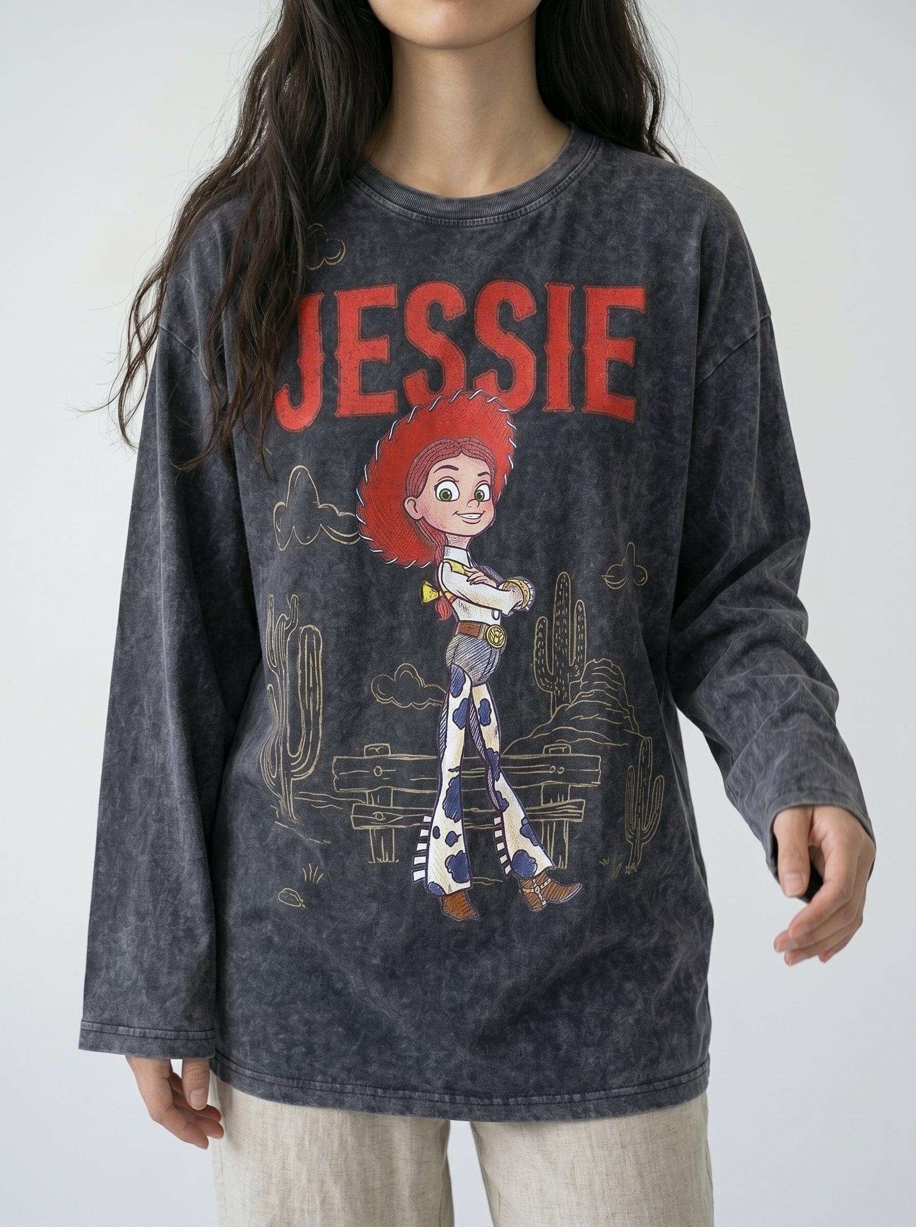 Jessie Rodeo Long Sleeves Washed T-Shirt