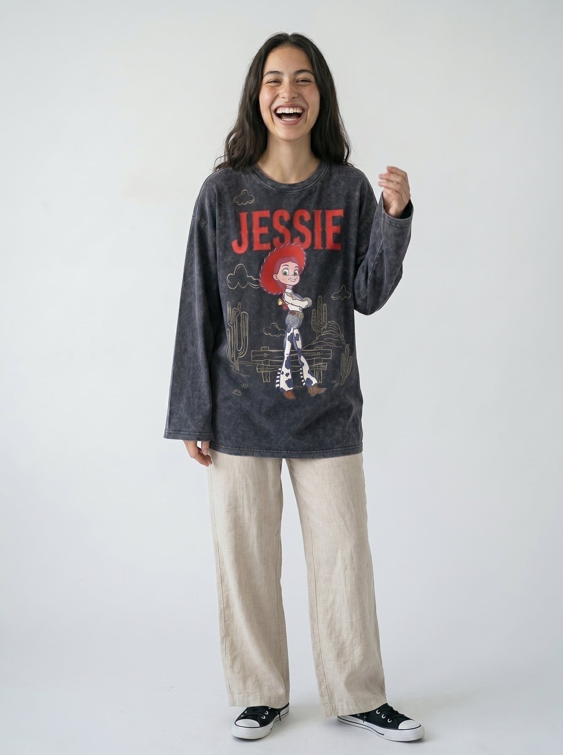 Jessie Rodeo Long Sleeves Washed T-Shirt