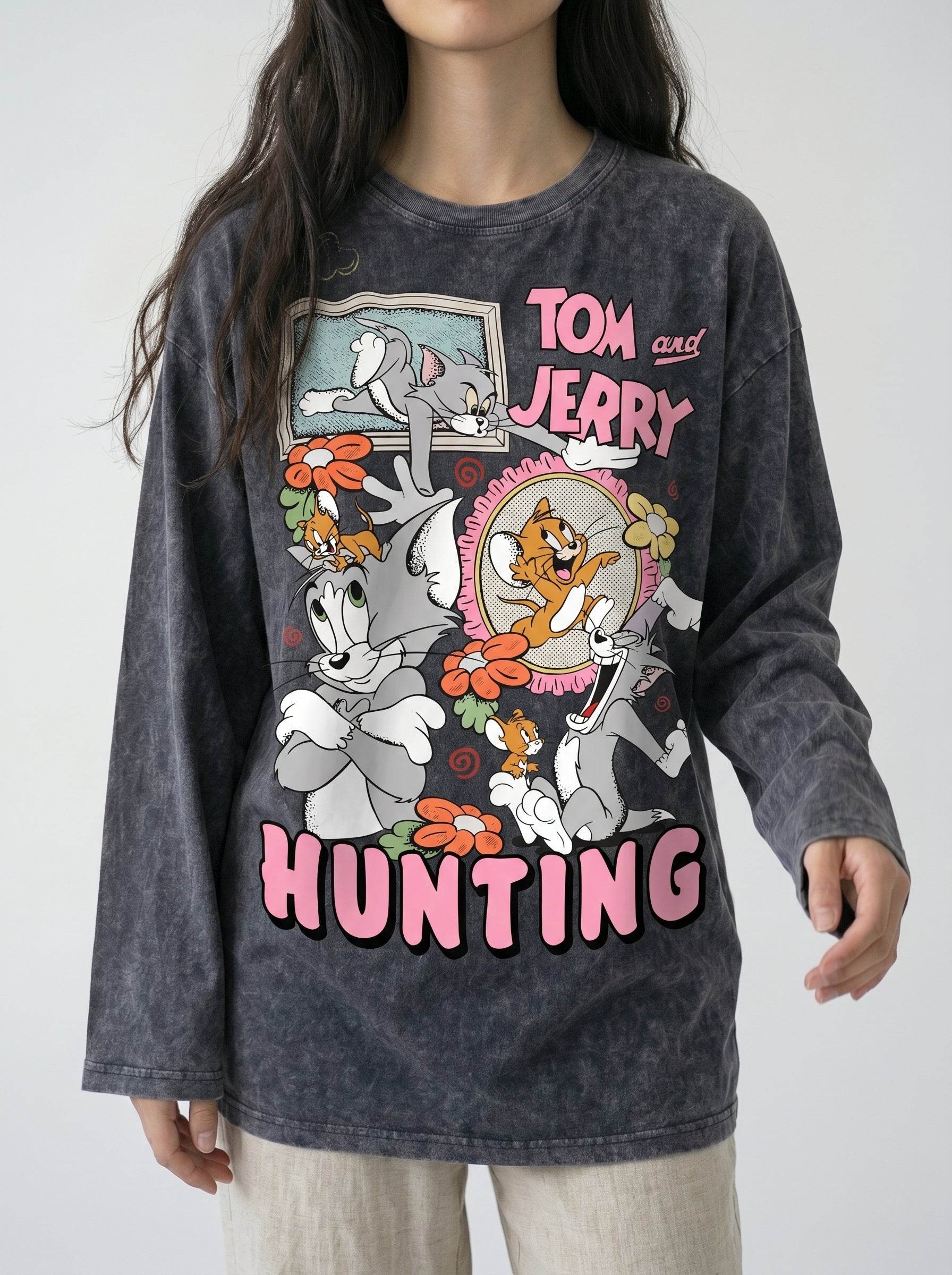 Tom Hunting Long Sleeves Washed T-Shirt