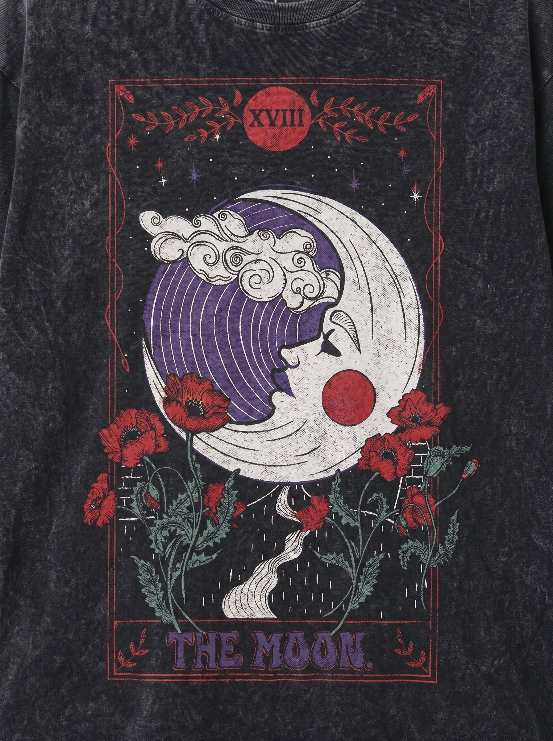 The Moon Long Sleeves Washed T-Shirt