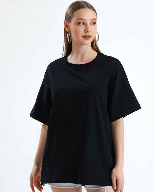 Premium Oversized T-Shirt (Black) - Hippies TownHippies Town