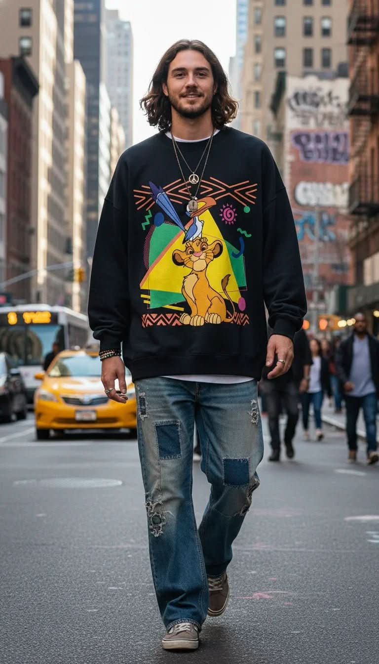 Happy Simba Crewneck - Hippies TownCrewneckHippies Town