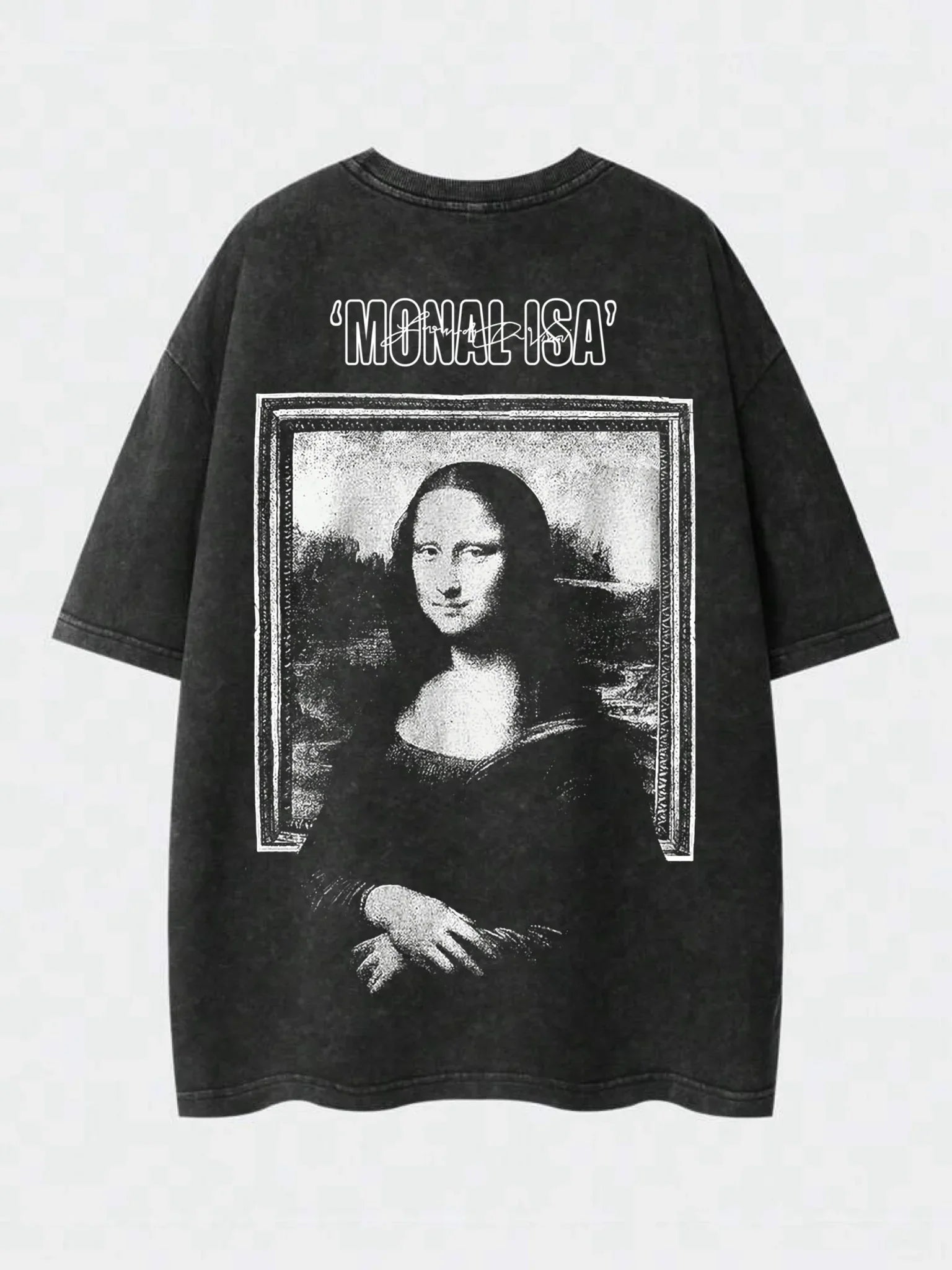 Monalisa Washed T-Shirt - Hippies Town