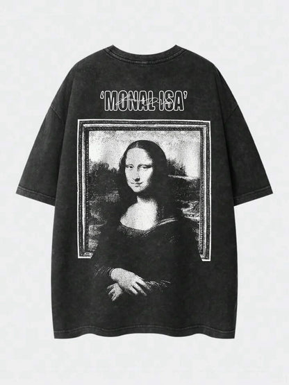 Monalisa Washed T-Shirt - Hippies Town