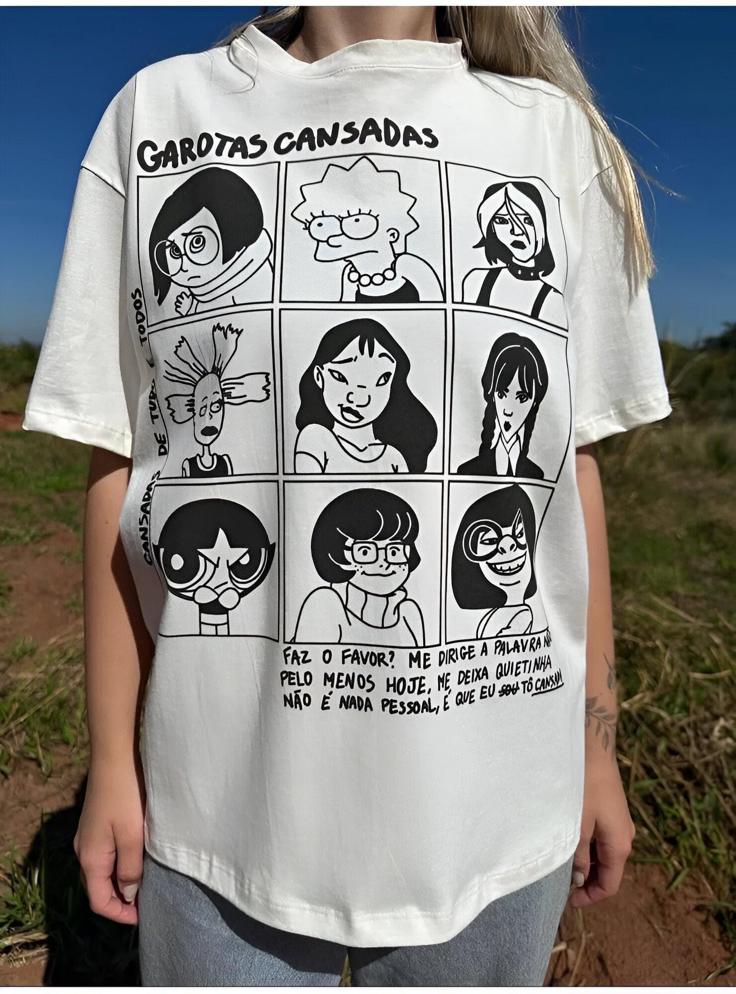 B&W Art Collage T-Shirt - Hippies Town