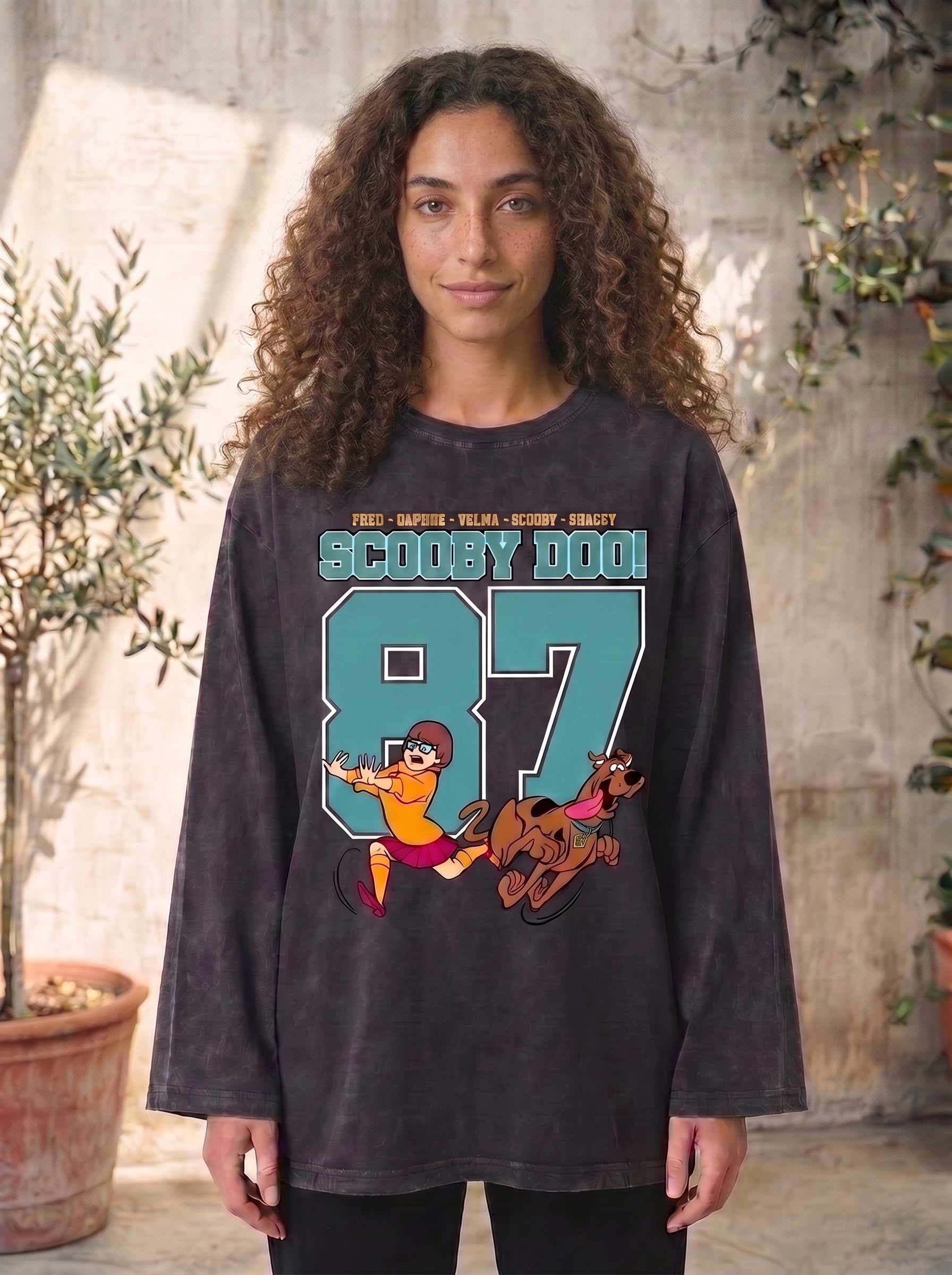 87 Scooby Doo Long Sleeves Washed T-Shirt