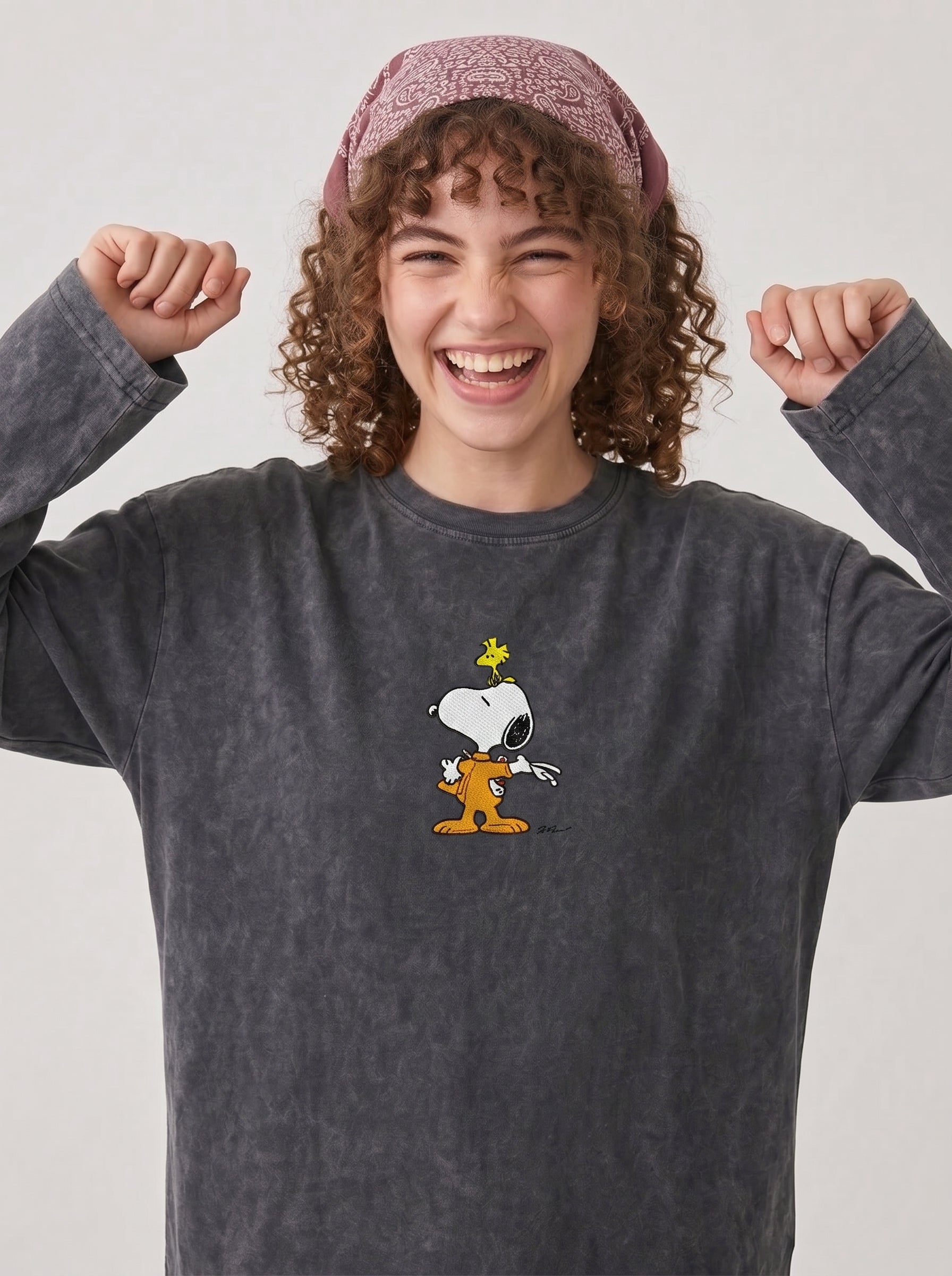 My Space Long Sleeves Washed T-Shirt