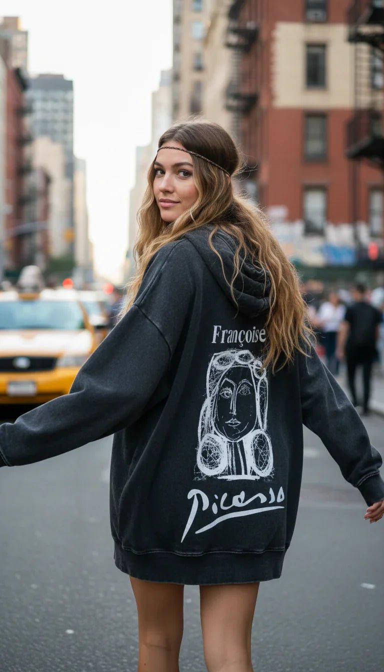 Picaso Washed Hoodie - Hippies TownHoodieHippies Town