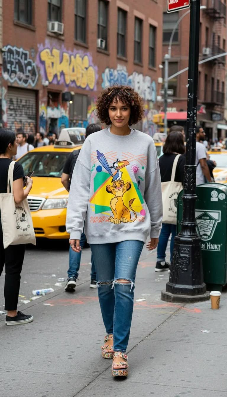 Happy Simba Crewneck - Hippies TownCrewneckHippies Town