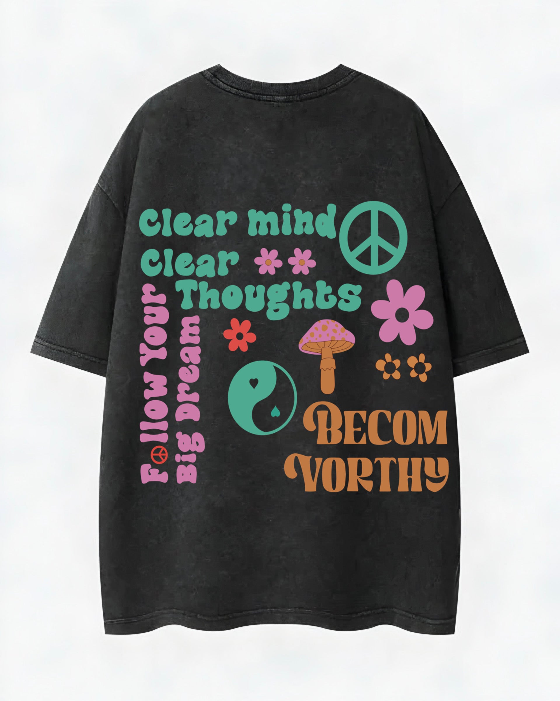 Clear Mind Clear Thoughts Washed T-Shirt