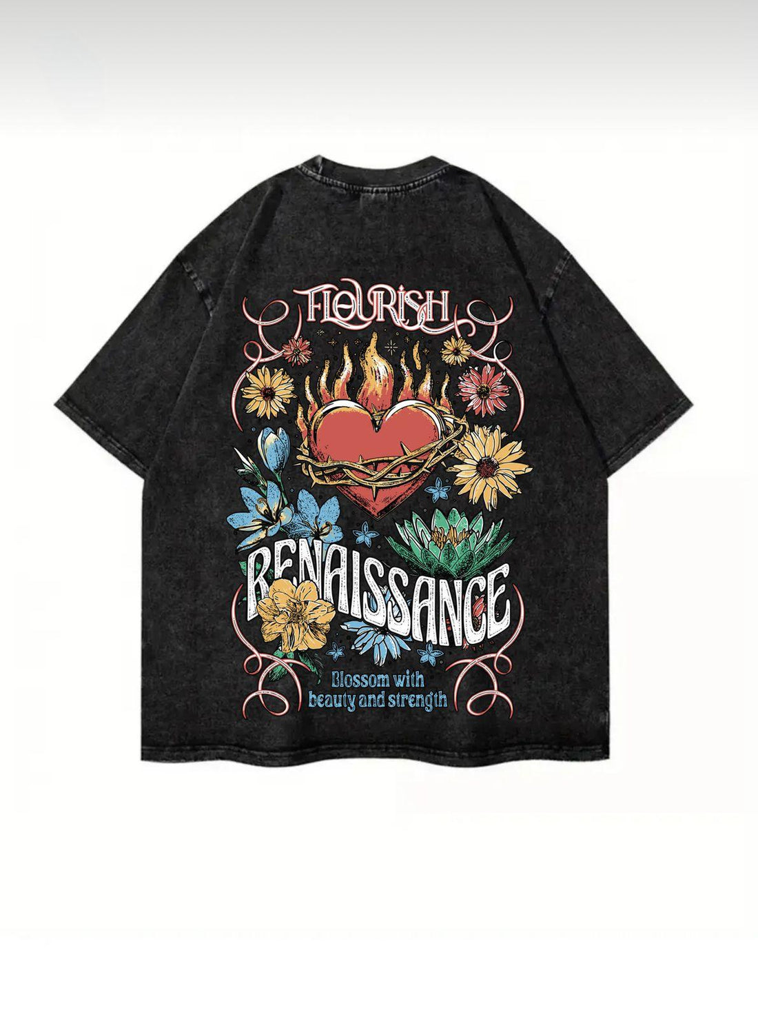 Beauty & Strength Washed T-Shirt - Hippies Town