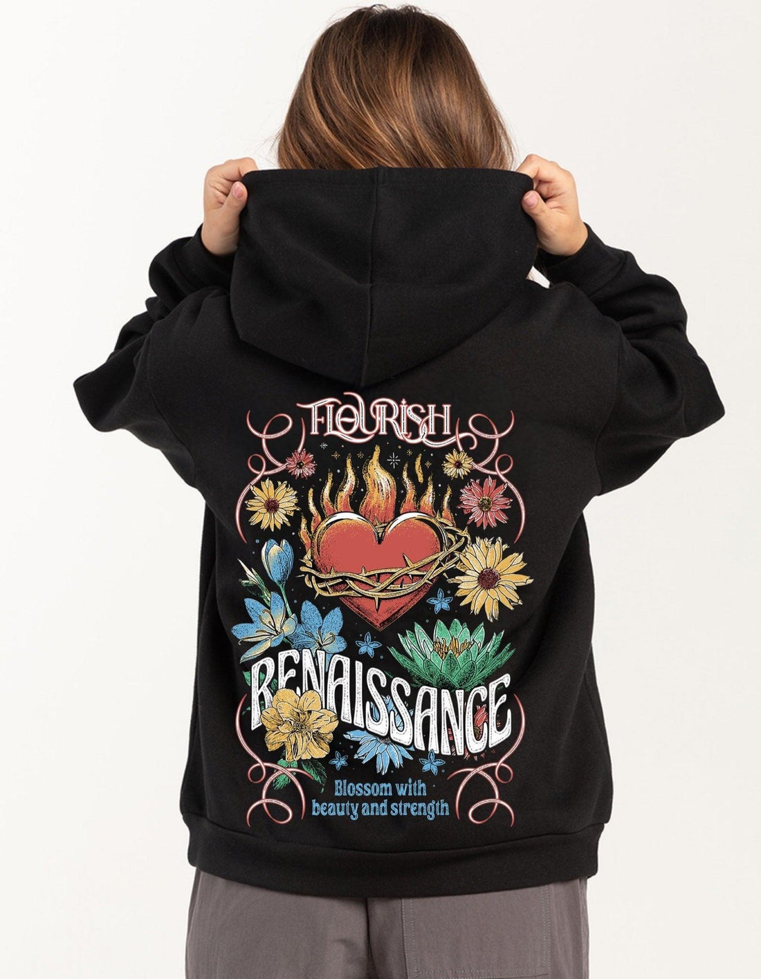 Bloosm wiz Beauty & Strength Hoodie - Hippies Town