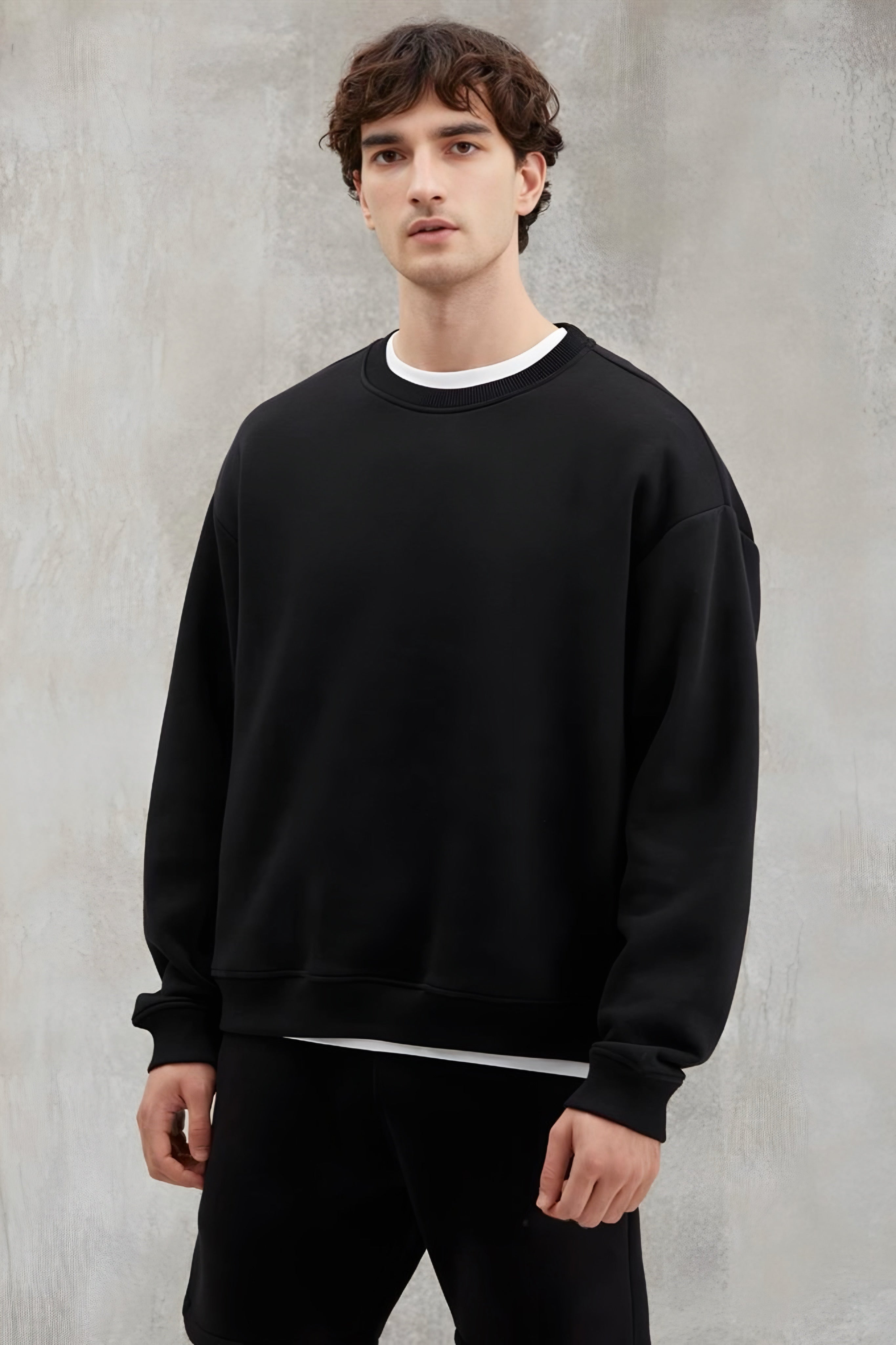 Premium Black Crewneck