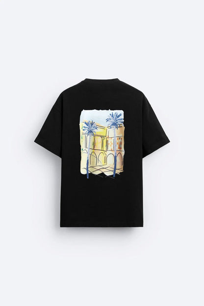 Palm Tree (Black ) - Hippies TownT-shirtHippies Town