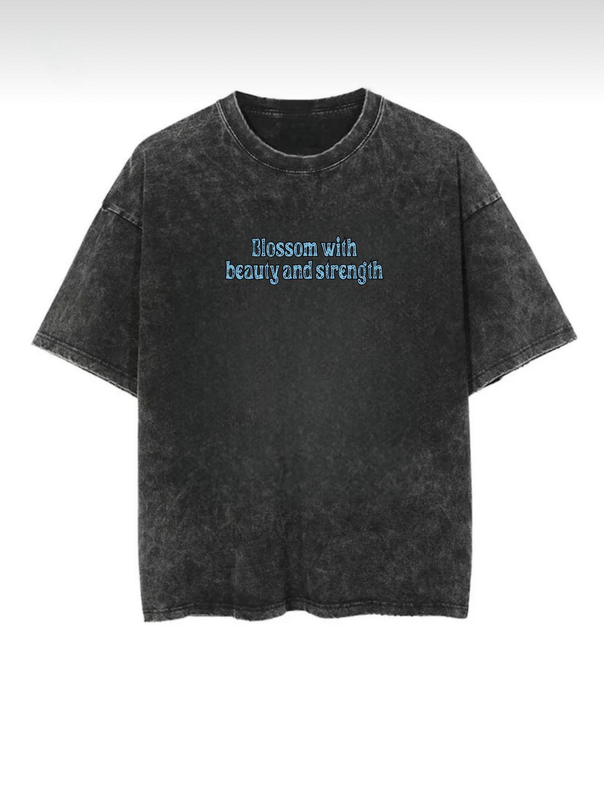 Beauty & Strength Washed T-Shirt - Hippies Town