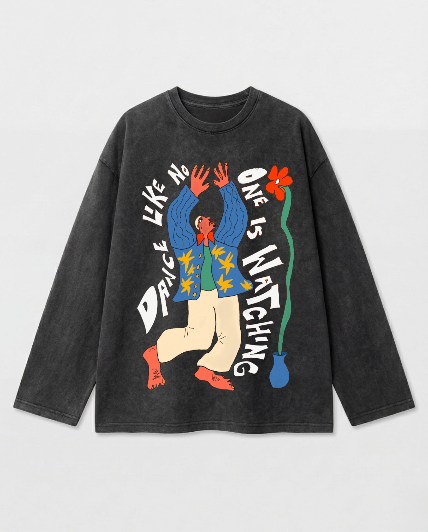 Just Dance Long Sleeves Washed T-Shirt