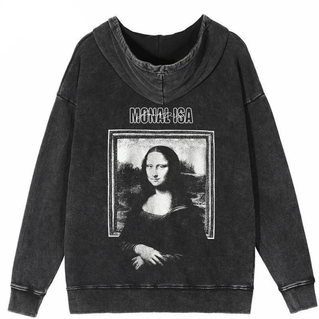 Monalisa Acid Washed Hoodie - Hippies TownHoodieHippies Town