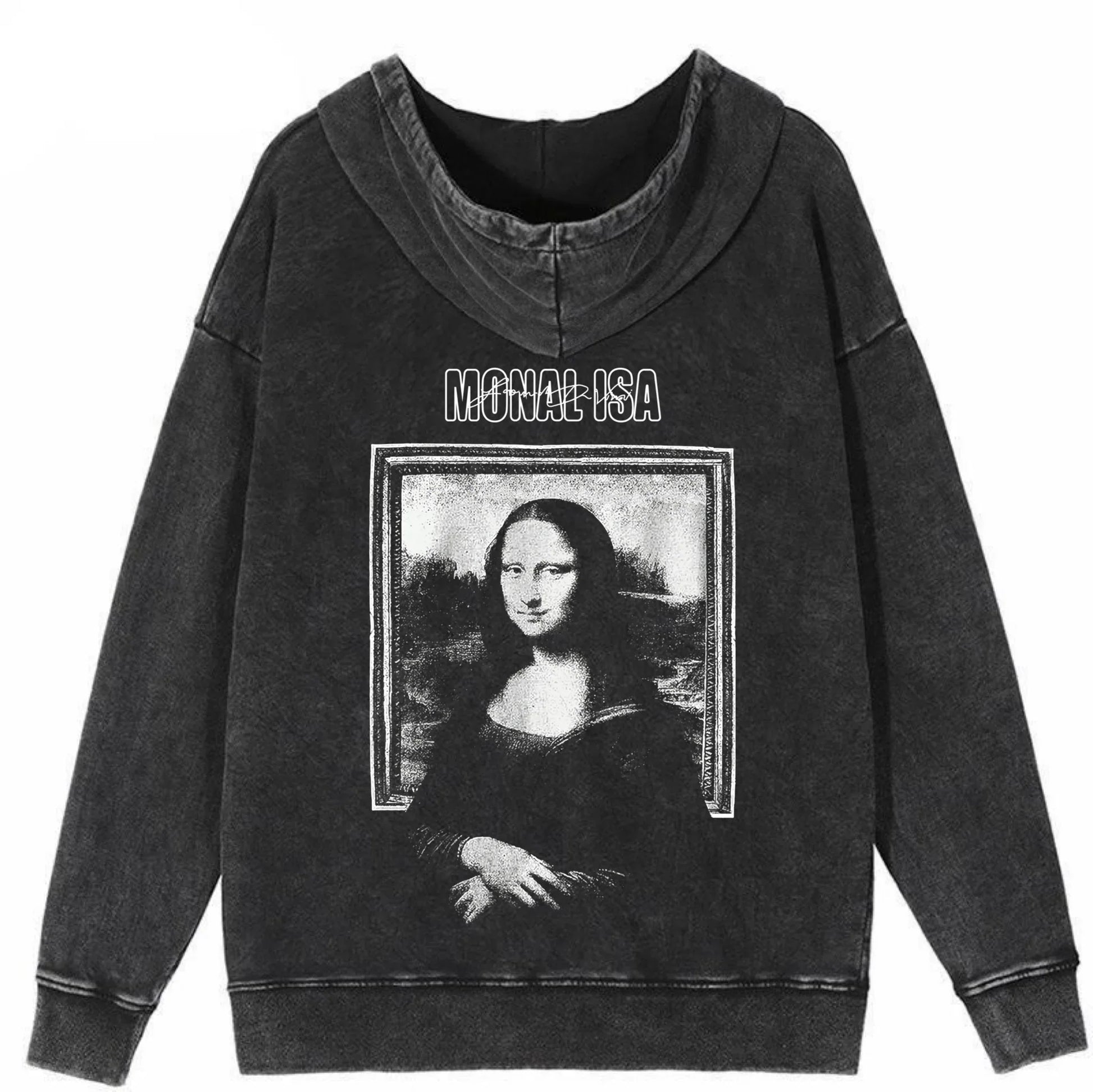 Monalisa Acid Washed Hoodie - Hippies TownHoodieHippies Town