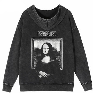 Monalisa Acid Washed Hoodie - Hippies TownHoodieHippies Town