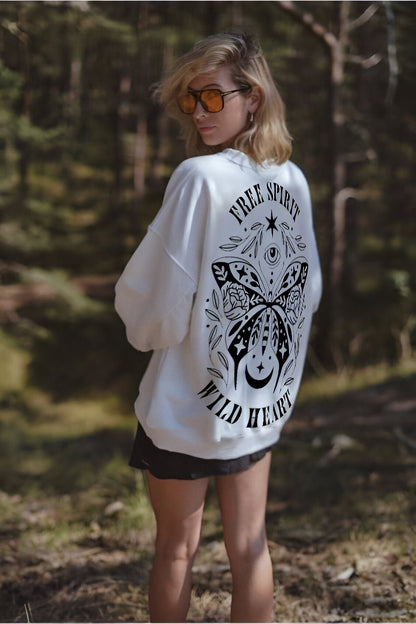 Black Butterfly Crewneck - Hippies Town