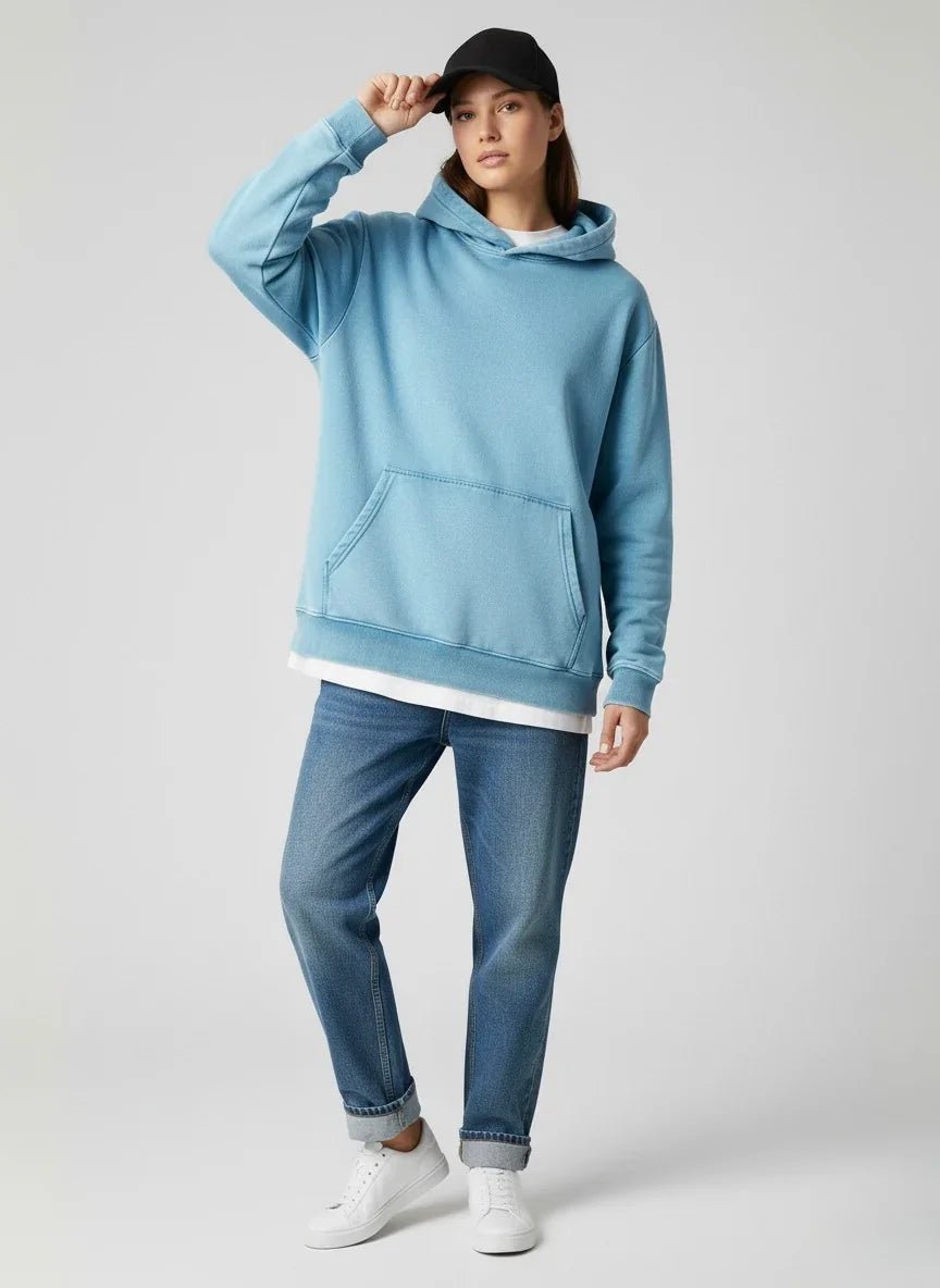 Washed baby blue Unisex Hoodie - Hippies TownHoodieHippies Town