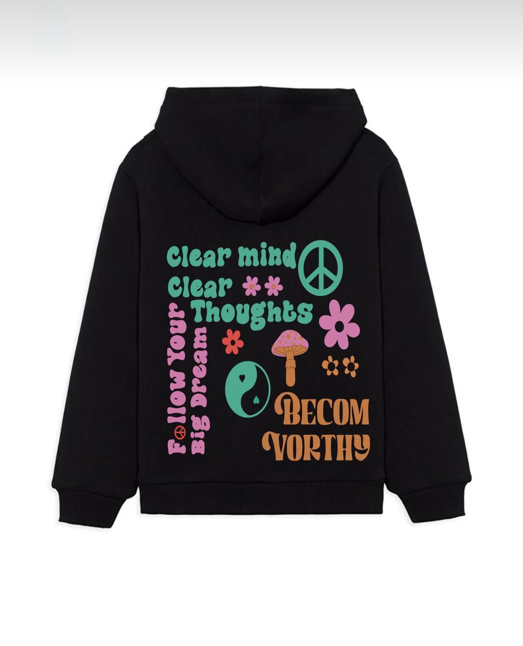 Clear mind Clear Thoughts kids Hoodie - Hippies Town