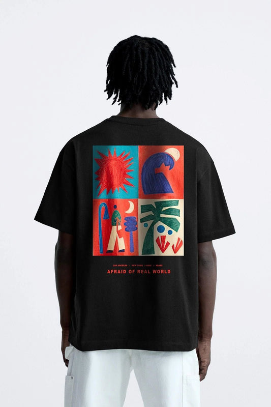 Real World (Black ) - Hippies TownT-shirtHippies Town