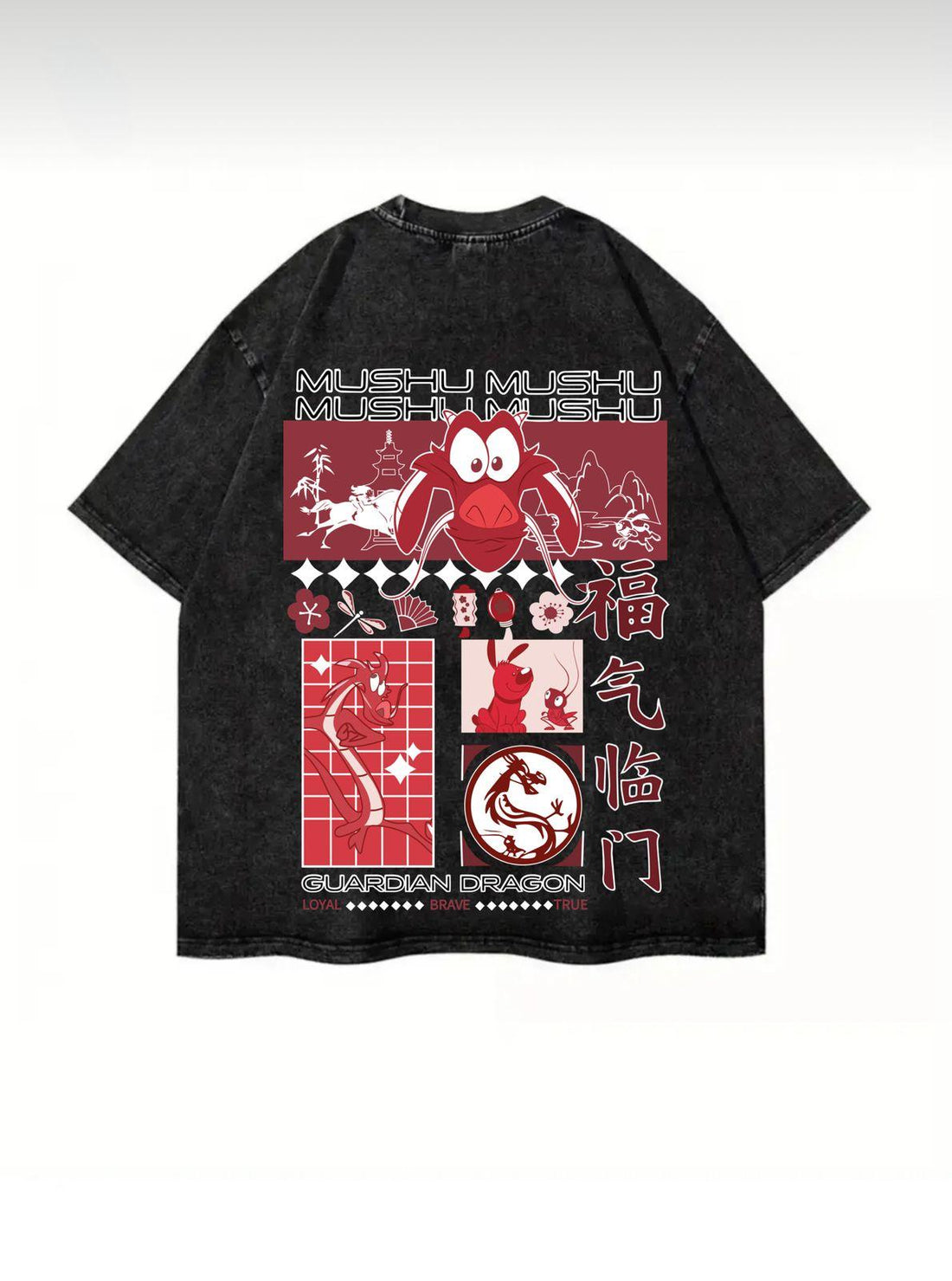 Mushu Washed T-Shirt - Hippies Town