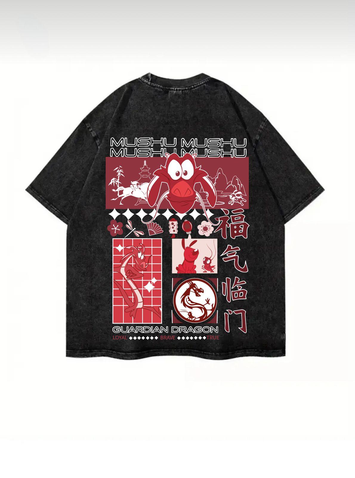 Mushu Washed T-Shirt - Hippies Town