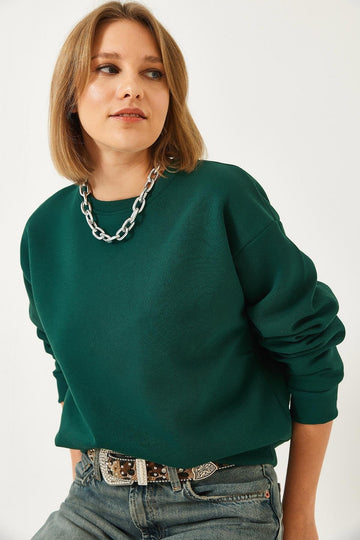 Dark Green Unisex Crewneck - Hippies TownHippies Town