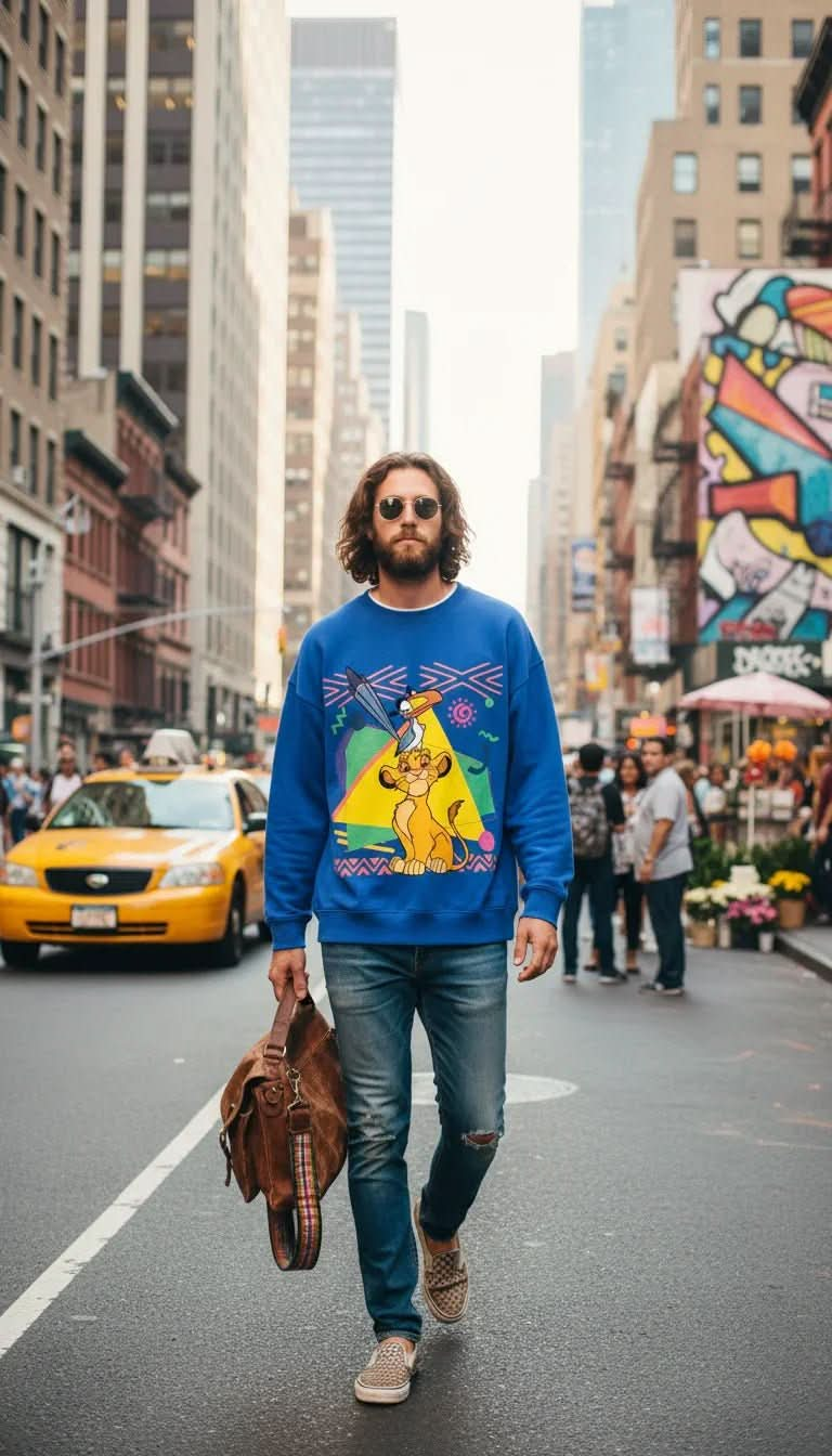 Happy Simba Crewneck - Hippies TownCrewneckHippies Town