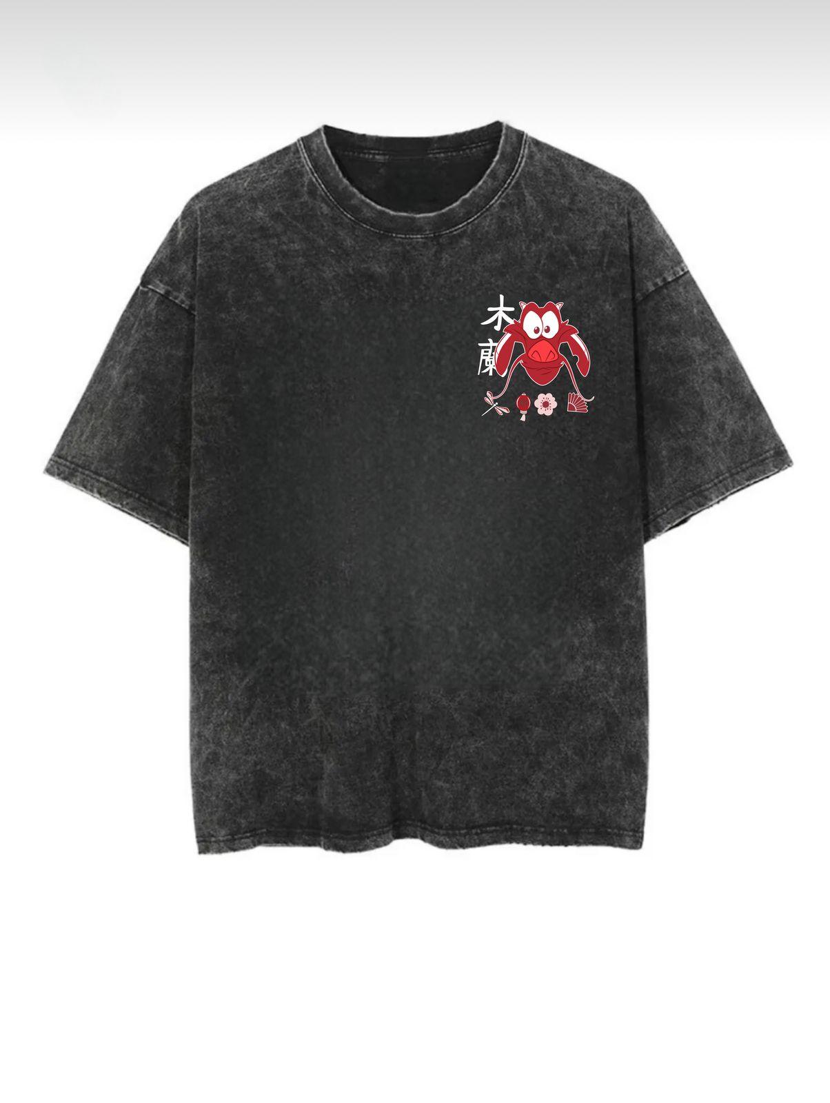 Mushu Washed T-Shirt - Hippies Town