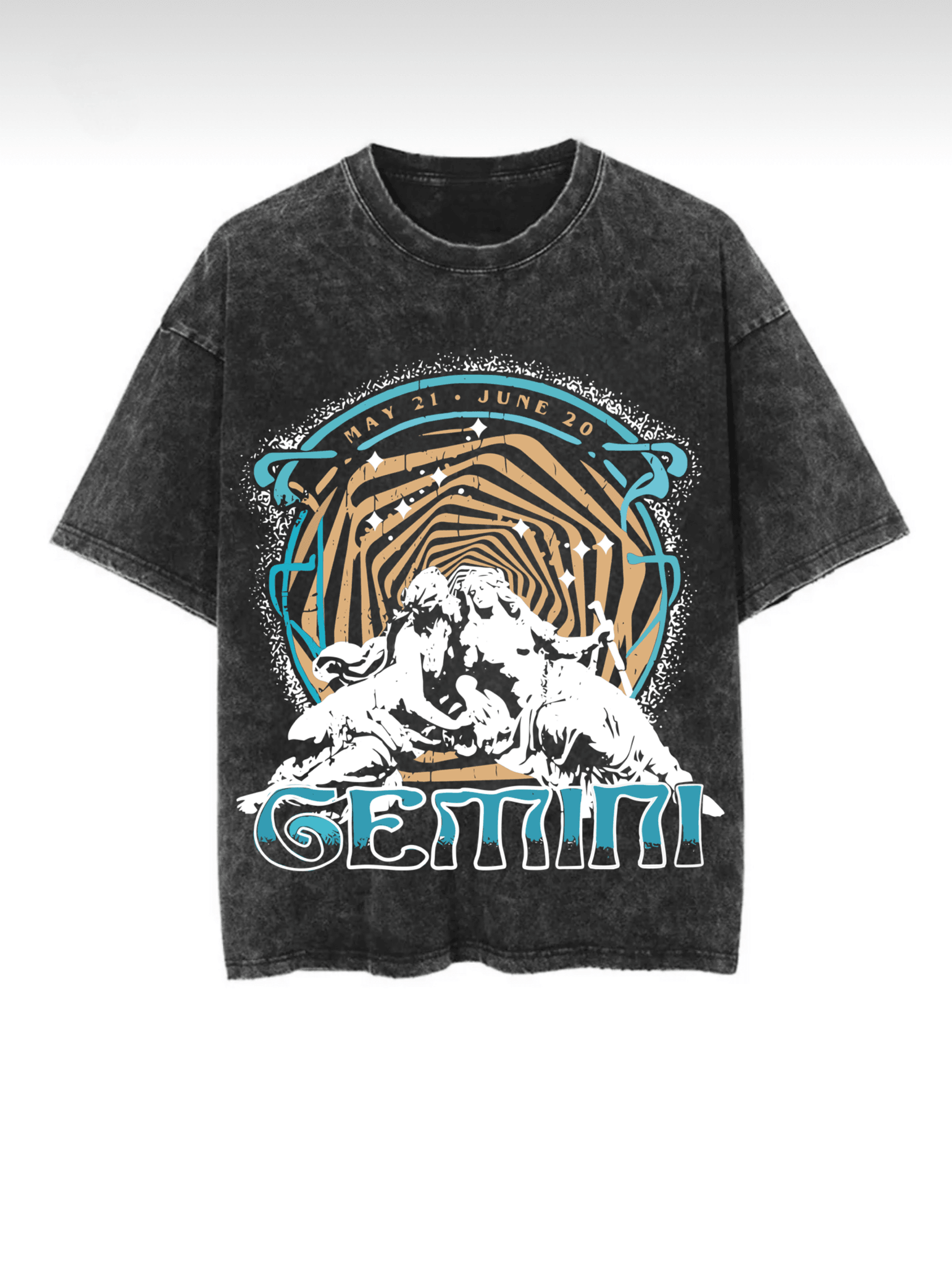 Washed Zodiac T-Shirts - Hippies Town