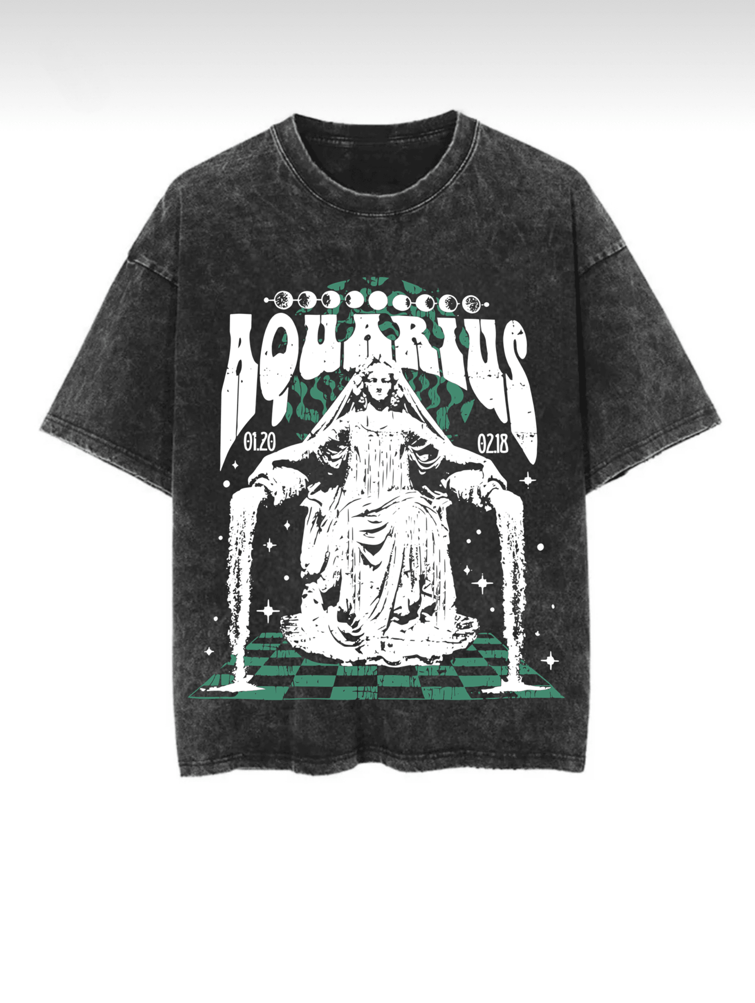 Washed Zodiac T-Shirts - Hippies Town