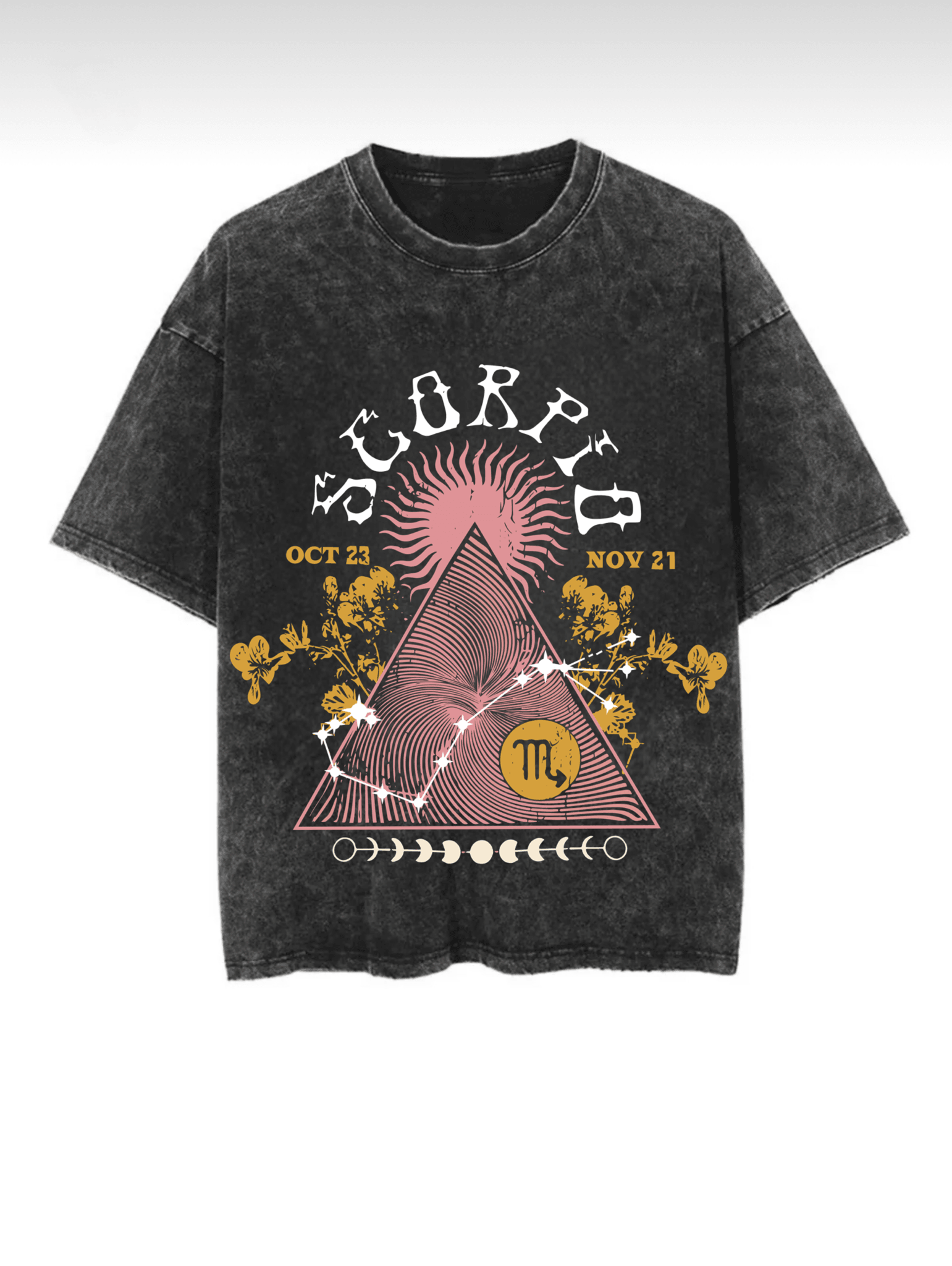 Washed Zodiac T-Shirts - Hippies Town