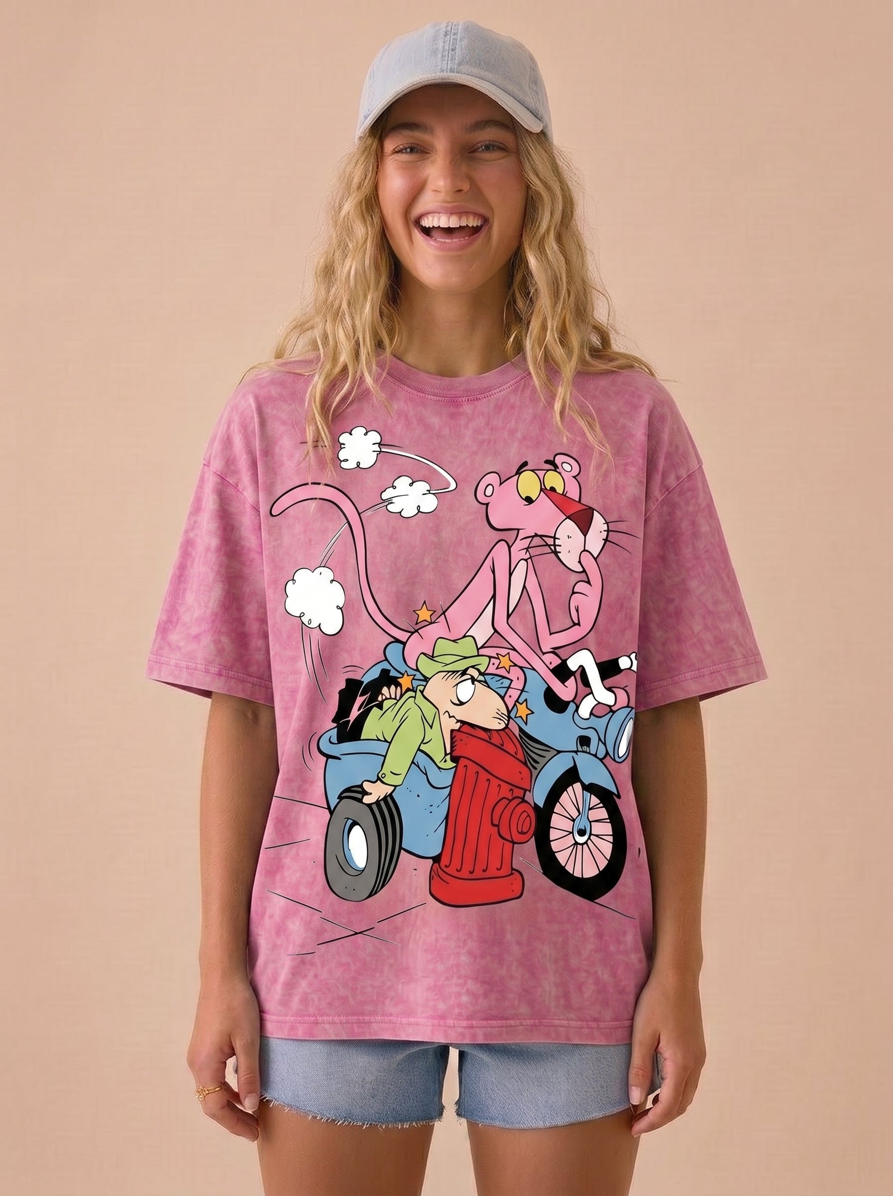 Pinky Tiger Washed T-Shirt