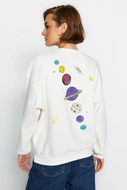 White Galaxy Crewneck - Hippies Town