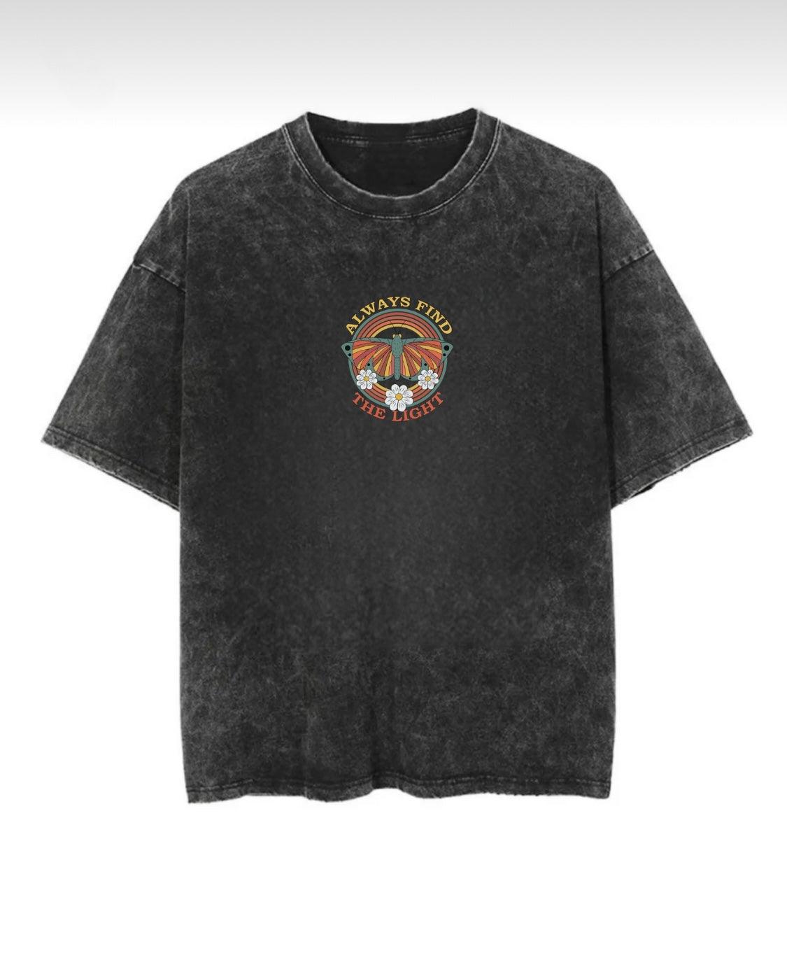 Always Find The Light Washed T-Shirt - Hippies Town