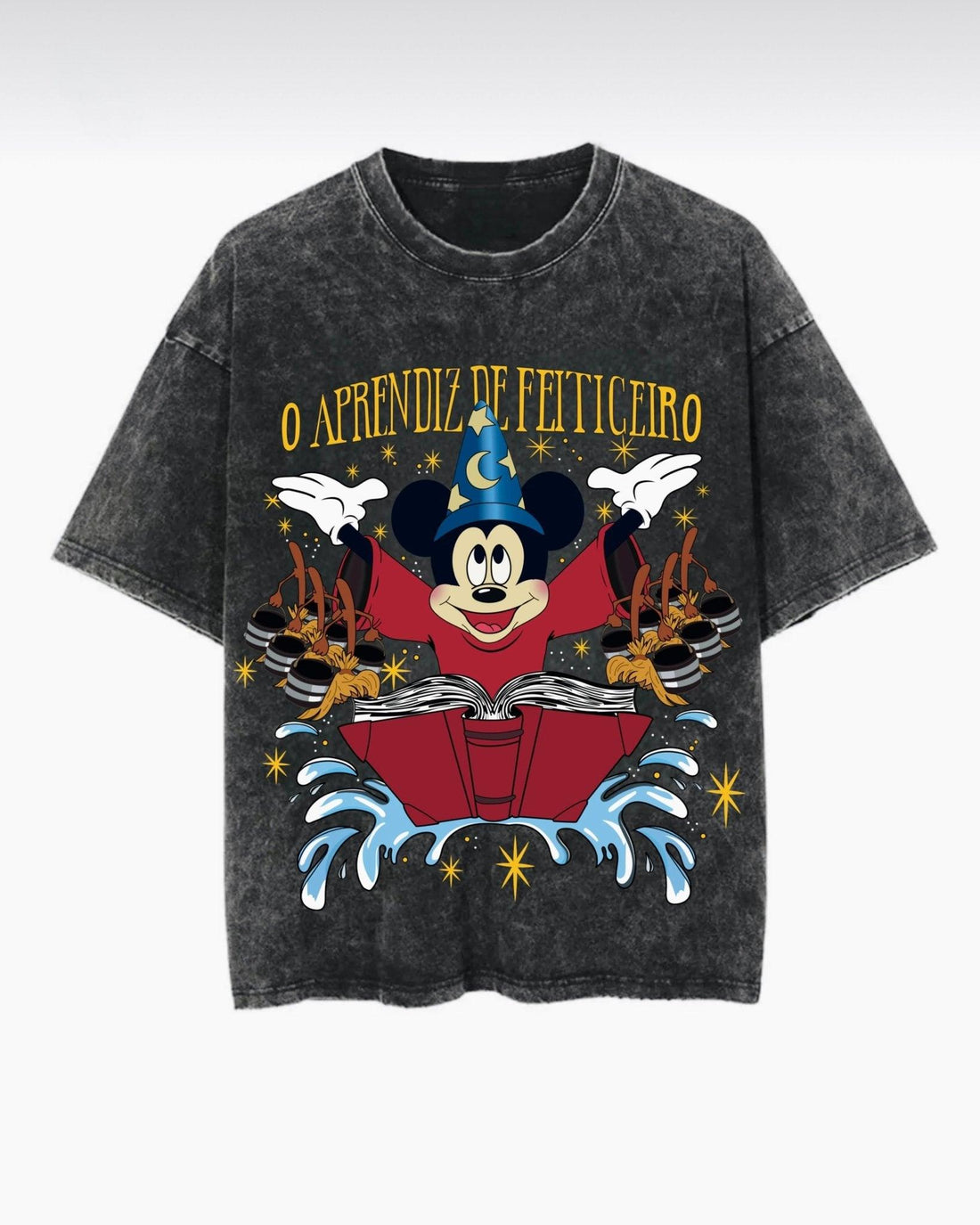 Mickey Washed T-Shirt - Hippies Town
